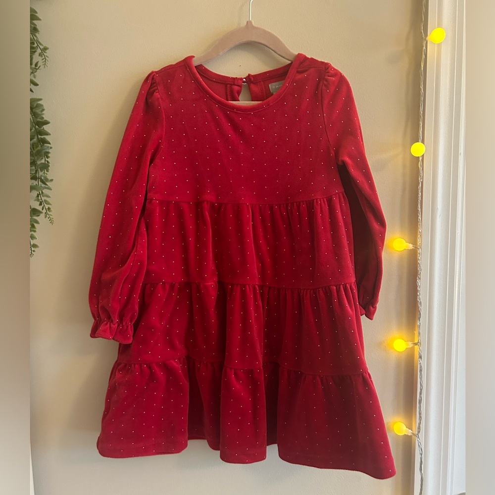 Tahari Red Tiered Kids Dress size 4